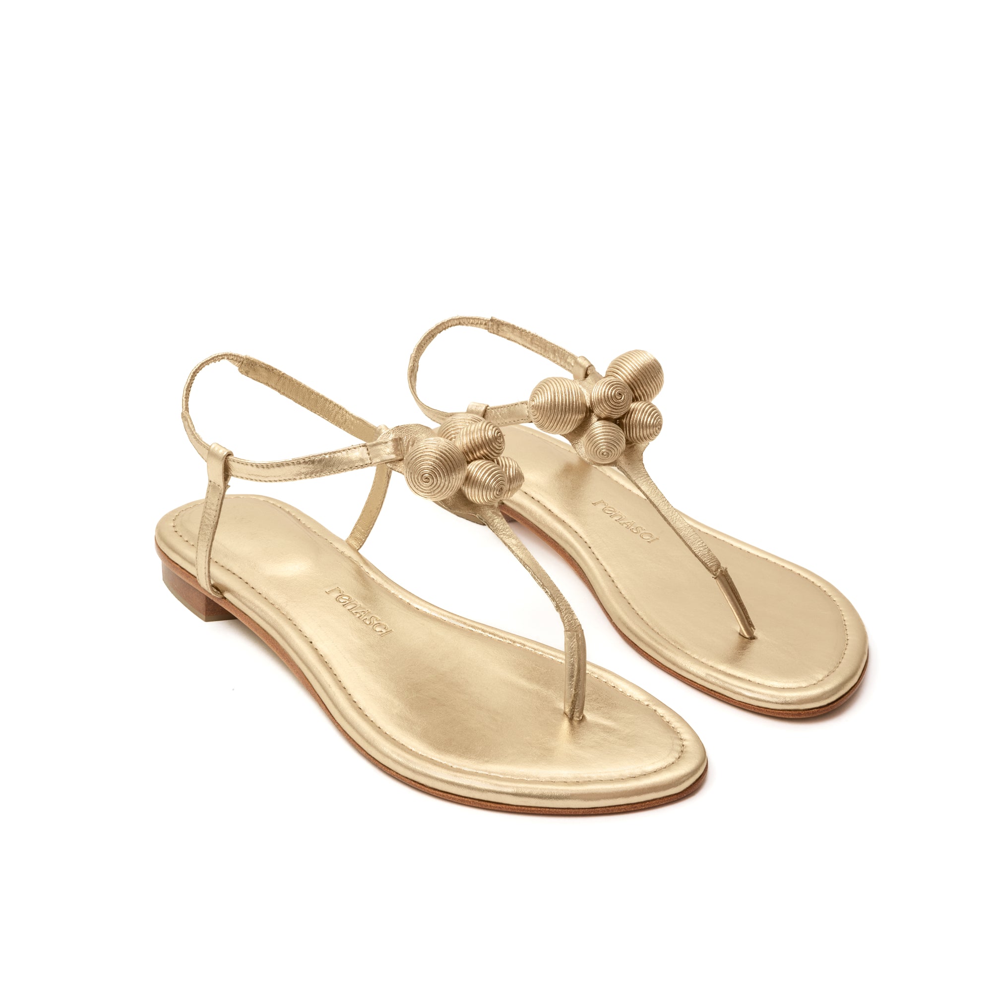 Silvia T-Strap Sandal Gold