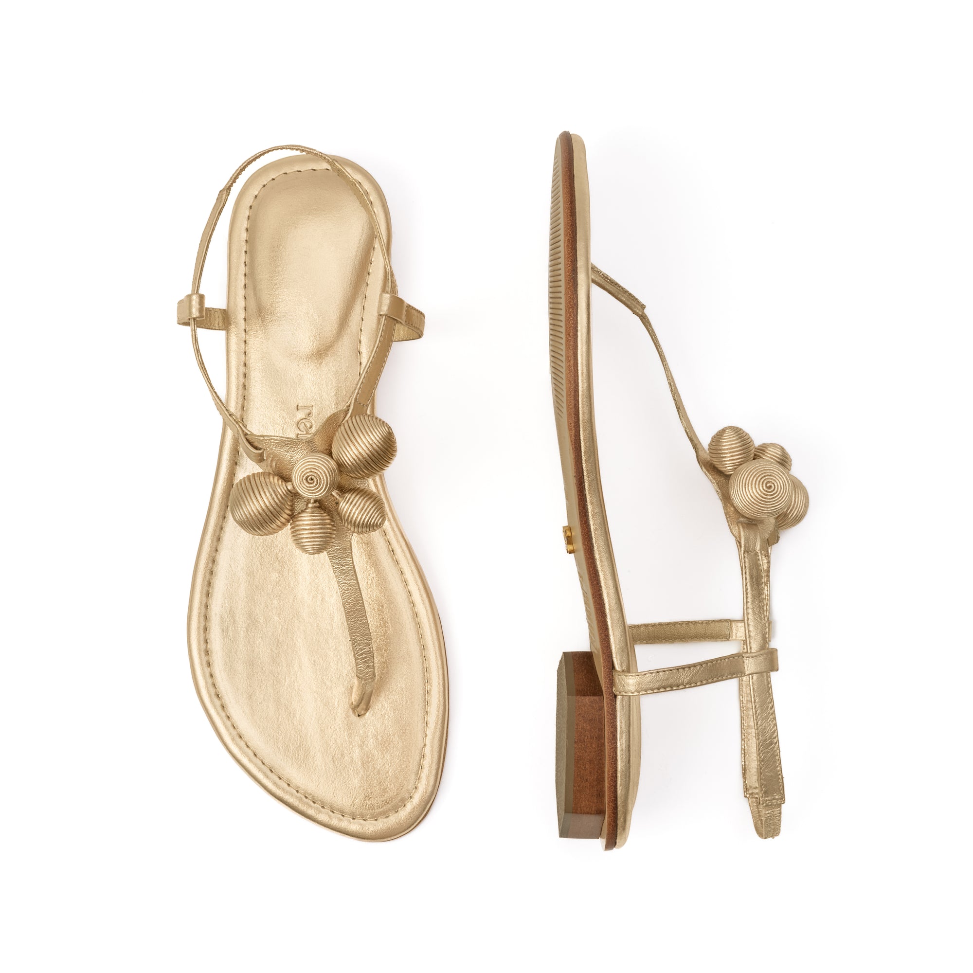 Silvia T-Strap Sandal Gold