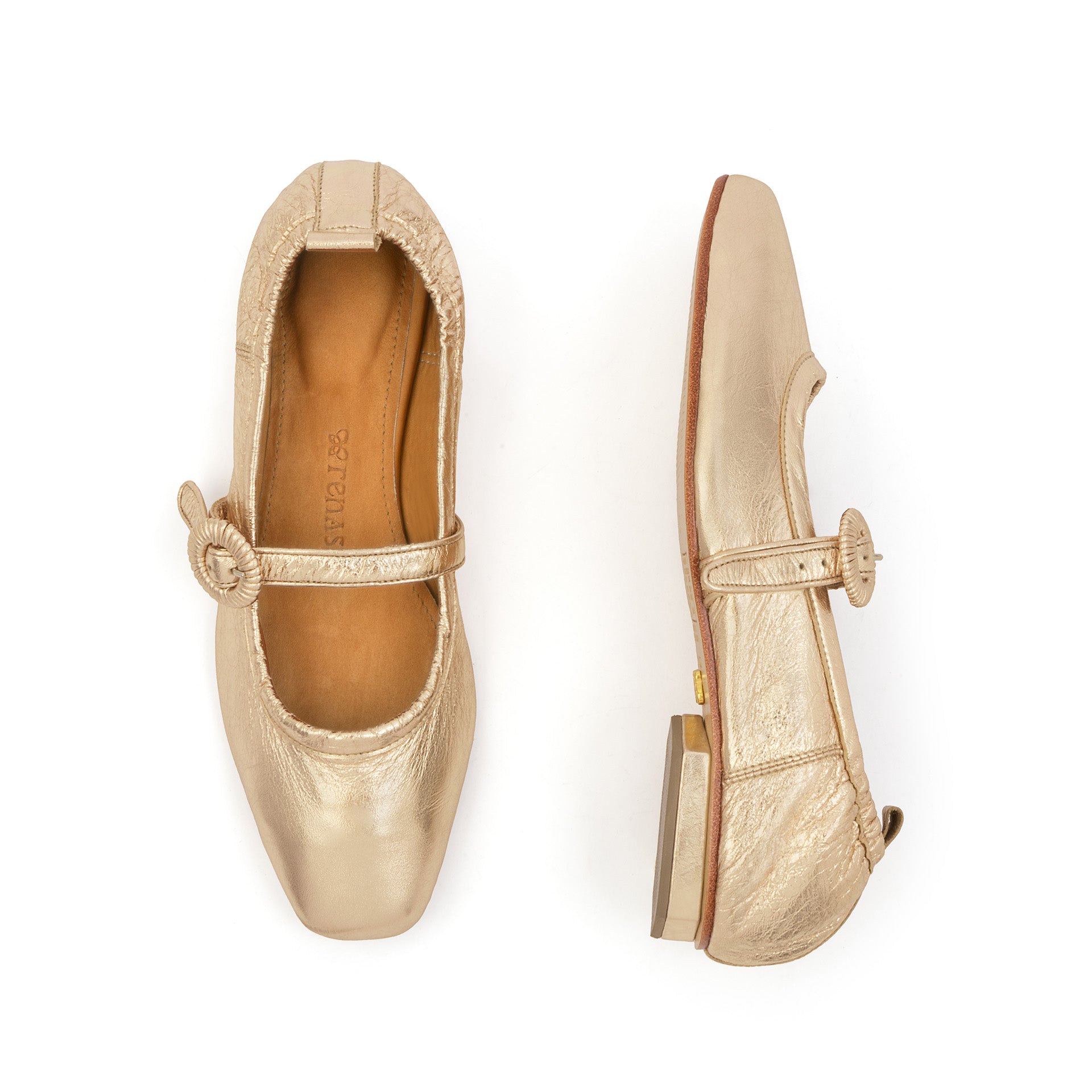 Gloria Mary Jane Flat Gold renasci Gloria Mary Jane Flat Gold renasci