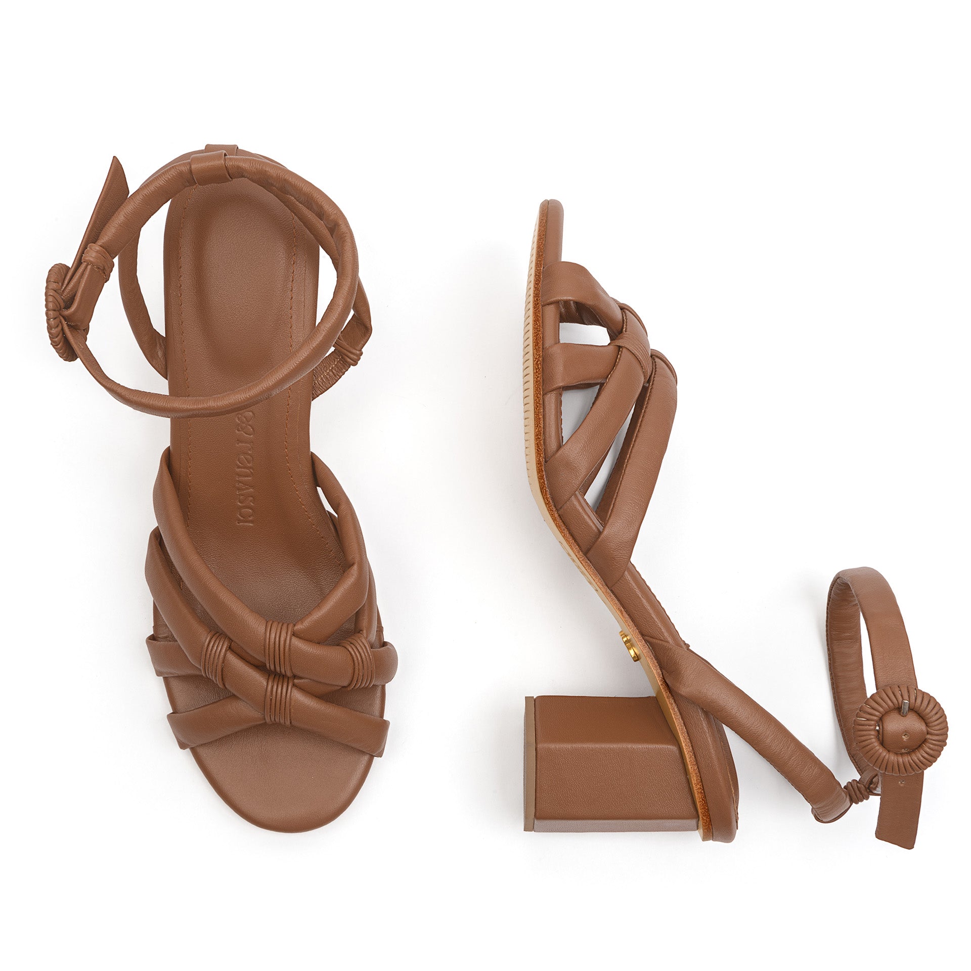 Olga Wooden Block Heel Honey & Honey