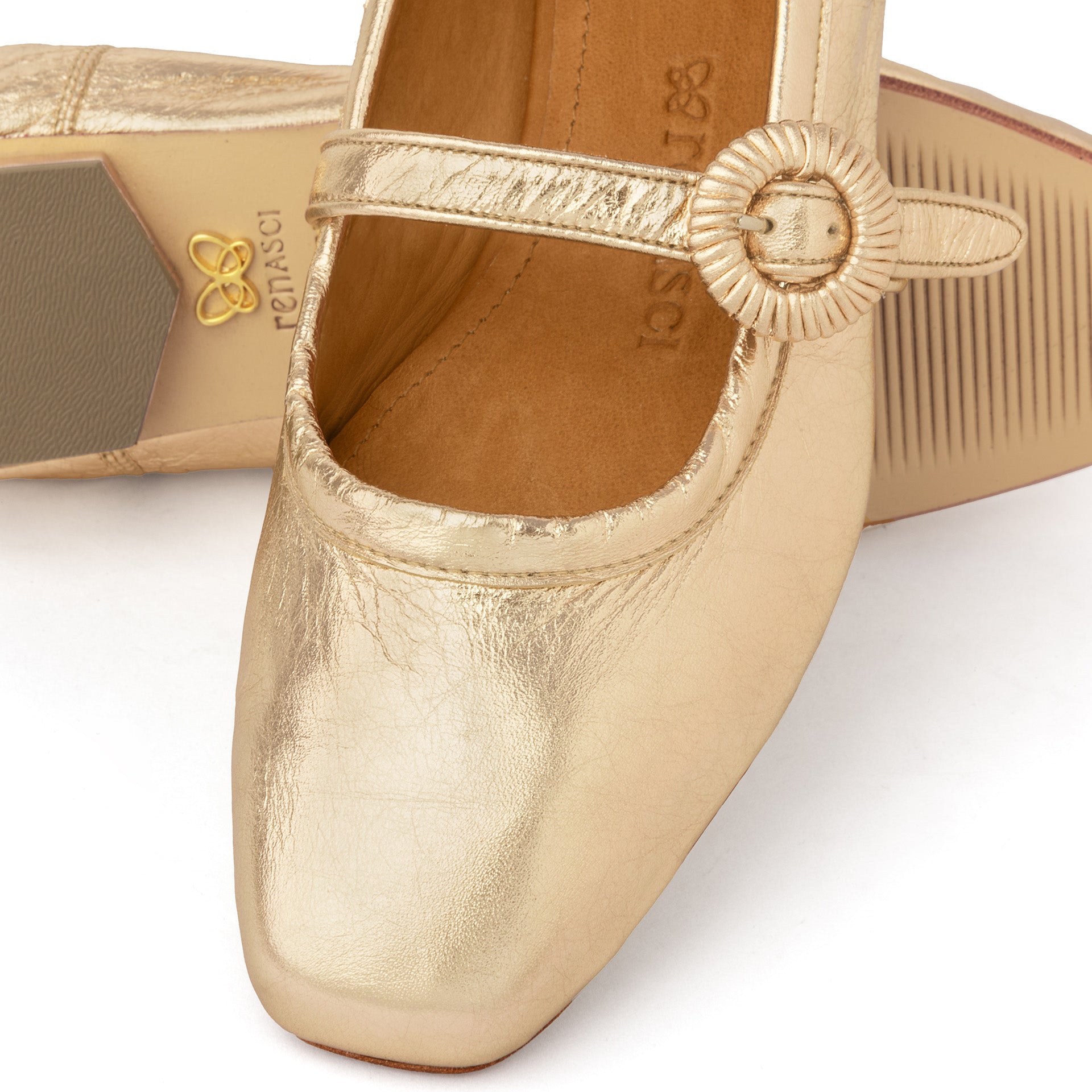 Gloria Mary Jane Flat Gold 40 / Gold Gloria Mary Jane Flat Gold 40 / Gold